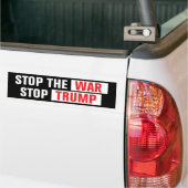 Stop The War Stop Trump Anti-War バンパーステッカー (トラック上)