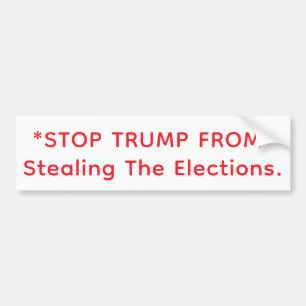 STOP TRUMP 選挙の不正 Hankamer Artjunkhaus FUN バンパーステッカー