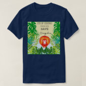 Stop using Palm Oil save Orangutans Tシャツ (デザイン正面)