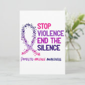 Stop Violence and the Silence Domestic Violence Aw 招待状 (スタンド正面)