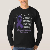 Stop Violence End Silence Domestic Violence Suppor Tシャツ (正面)