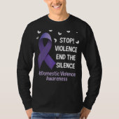 Stop Violence End Silence Domestic Violence Suppor Tシャツ (正面)