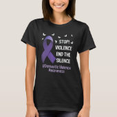 Stop Violence End Silence Domestic Violence Suppor Tシャツ (正面)
