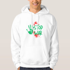 Stop War - 手のひらで訴える反戦グラフィックデザイン パーカ