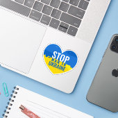 Stop War in Ukraine シール (ノートパソコンとiPhone)