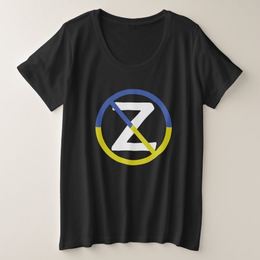 Stop war in Ukraine T-Shirt プラスサイズTシャツ (デザイン正面)