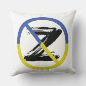 Stop war in Ukraine Throw Pillow クッション (裏面)
