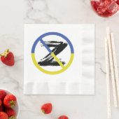 Stop war in Ukraine Throw Pillow 縁ありランチョンナプキン (インサイチュ)