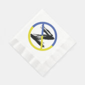 Stop war in Ukraine Throw Pillow 縁ありランチョンナプキン (角)