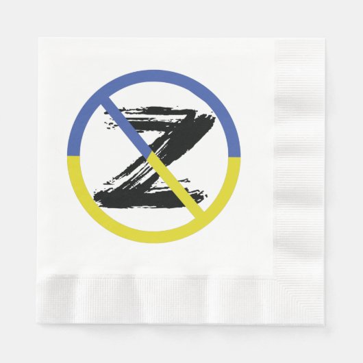 Stop war in Ukraine Throw Pillow 縁ありランチョンナプキン (正面)