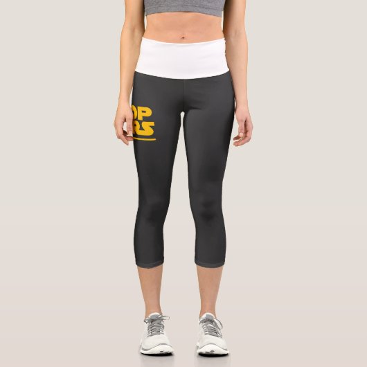 Stop Wars Parody Logo カプリレギンス (正面)