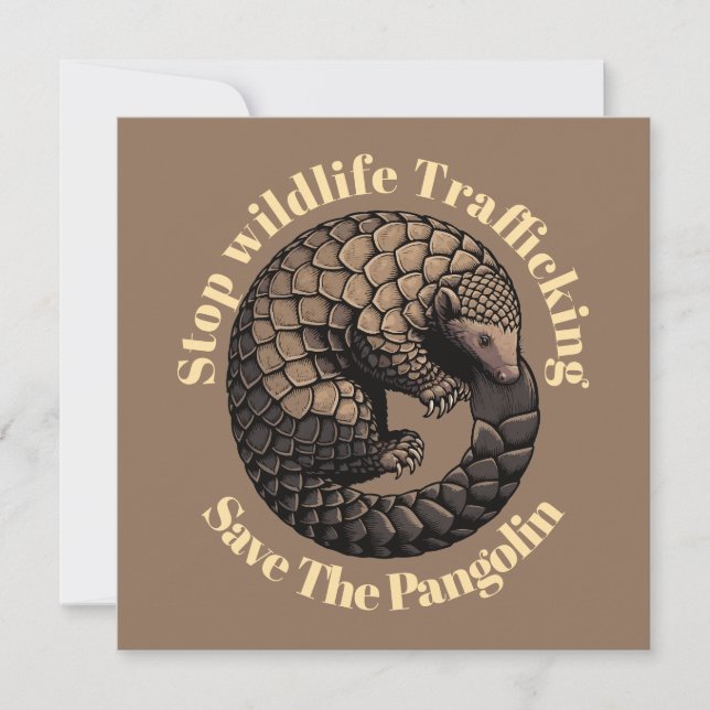 Stop wildlife trafficking - Save the pangolin  (正面)