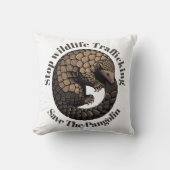 Stop wildlife trafficking - Save the pangolin  クッション (正面)