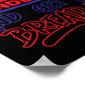 Stop Wondering And Get Ya Bread Up Funny Retro ポスター (角)