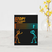 Stop You're Under A Rest _ Funny Music Teacher カード (黄色い花)