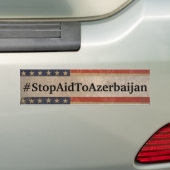 #StopAidToAzerbaijanバンパーステッカー バンパーステッカー (車上)