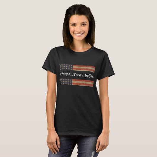 #StopAidToAzerbaijan Tシャツ (正面フル)