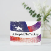 #StopAidToTurkeyはがき ポストカード (スタンド正面)