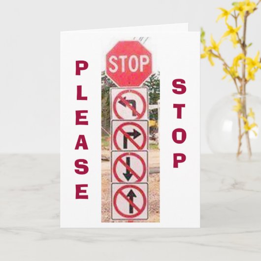 STOPSIGN/シンボルや象徴ユーモア私はあなたのためのいつでもカード カード (黄色い花)