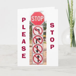 STOPSIGN/シンボルや象徴ユーモア私はあなたのためのいつでもカード カード