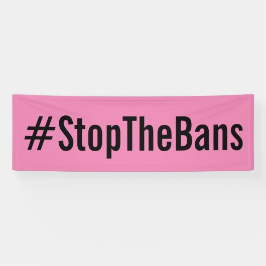 #StopTheBansプロチョイスマーチピンク 横断幕 (横)