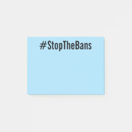 #StopTheBans Pro-Choiceブラック文字オンライトブルー ポストイット