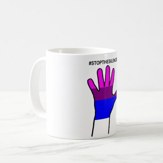 #StopTheSilence コーヒーマグカップ (正面左)