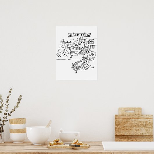 Store Detectives at a Supermarket ポスター (キッチン)