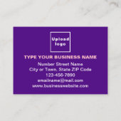 Store or Shop Business Purple Referral Card 紹介カード (裏面)