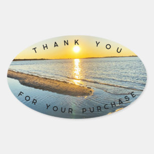 Store Thank you購入スタンプ 楕円形シール