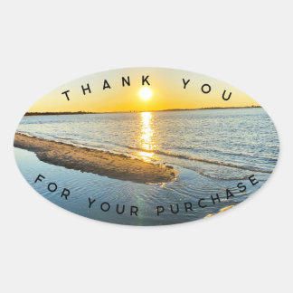 Store Thank you購入スタンプ 楕円形シール