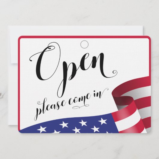 Store Window Glass Door Hanging Open & Closed Sign (正面)