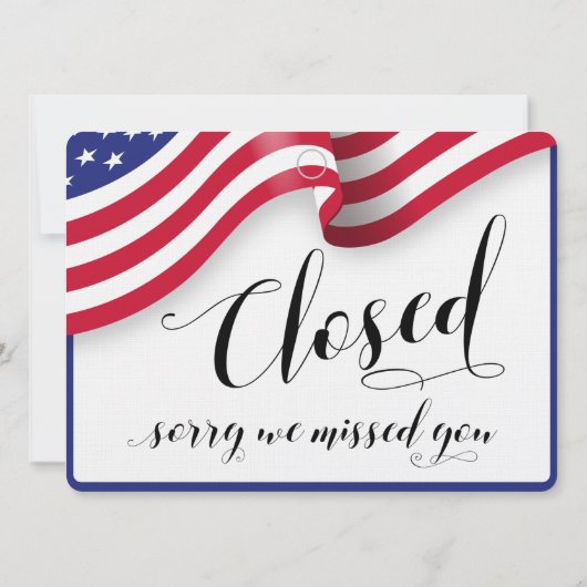 Store Window Glass Door Hanging Open & Closed Sign (裏面)