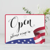Store Window Glass Door Hanging Open & Closed Sign (スタンド正面)