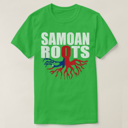 Storecastle Samoan Roots Samoa Flag Gift Pride Tシャツ (デザイン正面)
