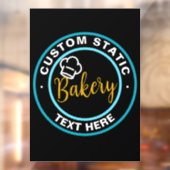 Storefront static cling clear decal or Bakery ウィンドウサイン (シート2)