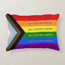 Stories Matter Gay Pride Intersection Rainbow Flag アクセントクッション