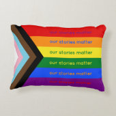 Stories Matter Gay Pride Intersection Rainbow Flag アクセントクッション (裏面)