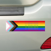 Stories Matter Gay Pride Intersection Rainbow Flag バンパーステッカー (車上)