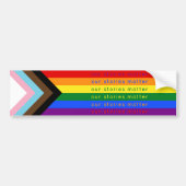 Stories Matter Gay Pride Intersection Rainbow Flag バンパーステッカー (正面)