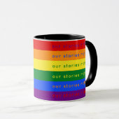 Stories Matter Gay Pride Intersection Rainbow Flag マグカップ (正面右)