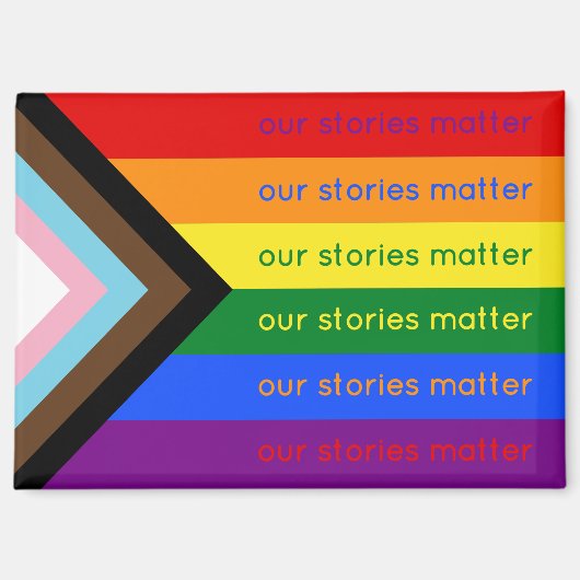 Stories Matter Gay Pride Intersection Rainbow Flag マグネット (正面)