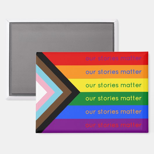 Stories Matter Gay Pride Intersection Rainbow Flag マグネット (正面/裏面)