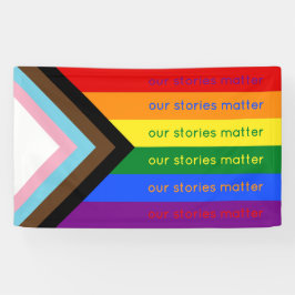 Stories Matter Gay Pride Intersection Rainbow Flag 横断幕