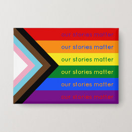 Stories Matter Gay Pride Intersection Rainbow Flag 缶バッジ