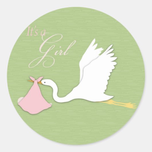 Storkがガールステッカーを配信 ラウンドシール (正面)