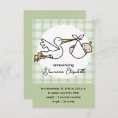 Storkベビーの誕生のお知らせ 案内状 (正面/裏面)