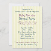 StorkベビーGender Revealパーティー 招待状 (裏面)
