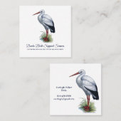 Stork助産師またはDoula誕生サポートサービスの電話 コーリングカード (正面/裏面)