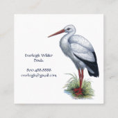 Stork助産師またはDoula誕生サポートサービスの電話 コーリングカード (裏面)